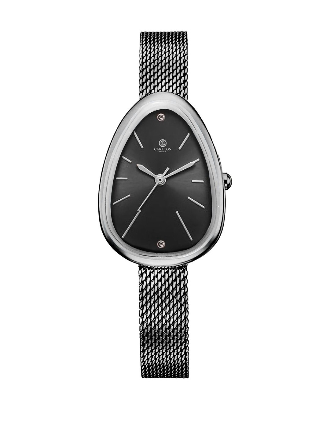 Carlton London Eleanor Women Black Stainless Steel Watch - CLWEL-BK