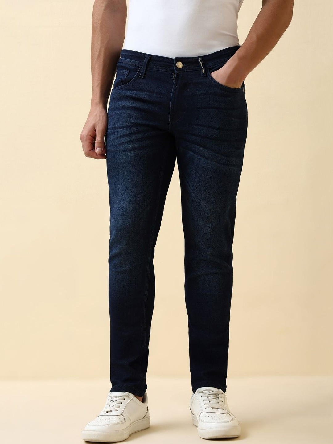 Allen Solly Men Skinny Fit Mid-Rise Light Fade Jeans