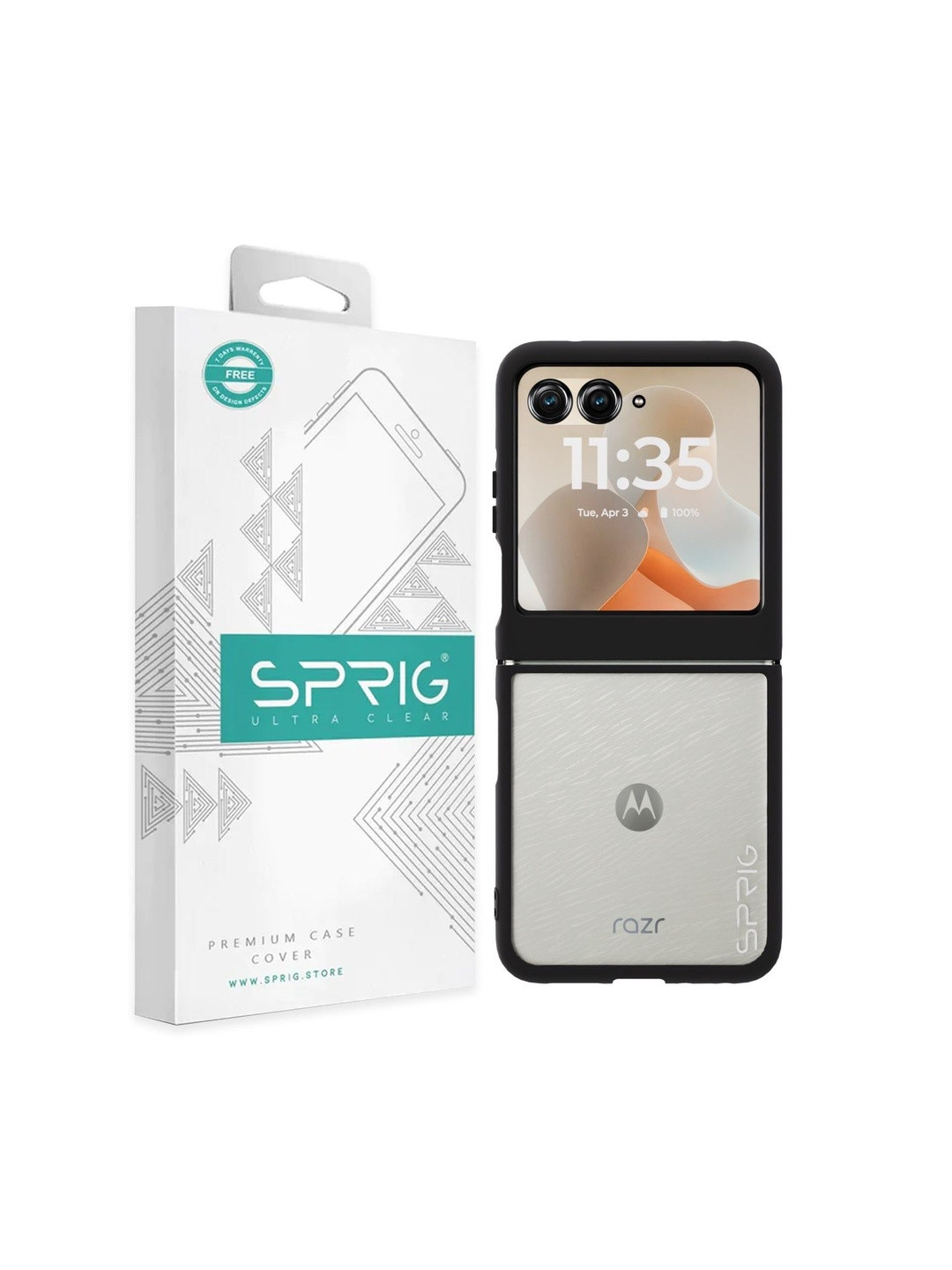 SPRIG Solid Printed Moto Razor 60 Back Cover Bumper Case Mobile Accessories