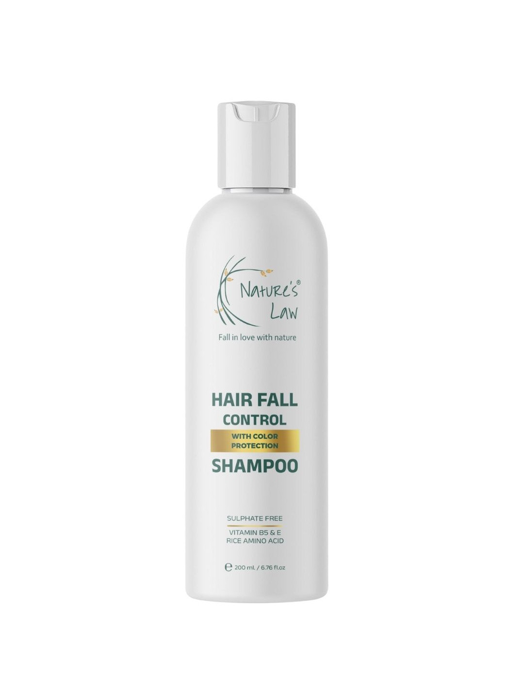 Nature's Law Hair Fall Control Shampoo With Vitamin B5 & E - 200 ml