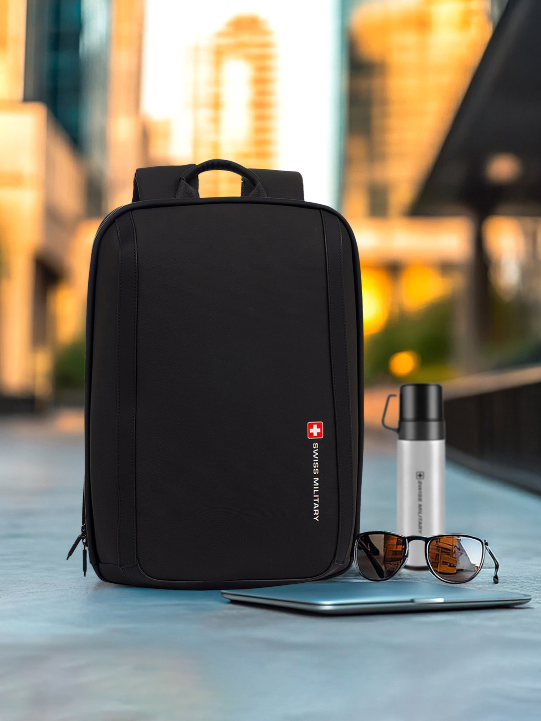 SWISS MILITARY Unisex Multi Utility Anti-Theft Laptop Backpack with Hidden Pocket