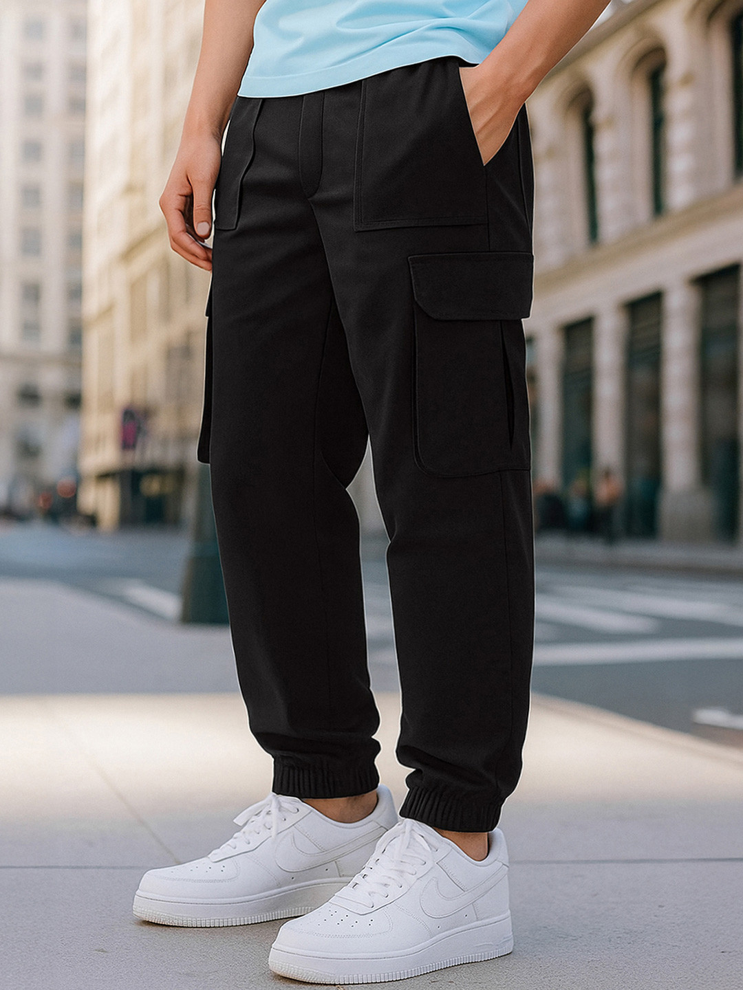 Bewakoof AIR Oversized Mid- Rise Cargo Joggers