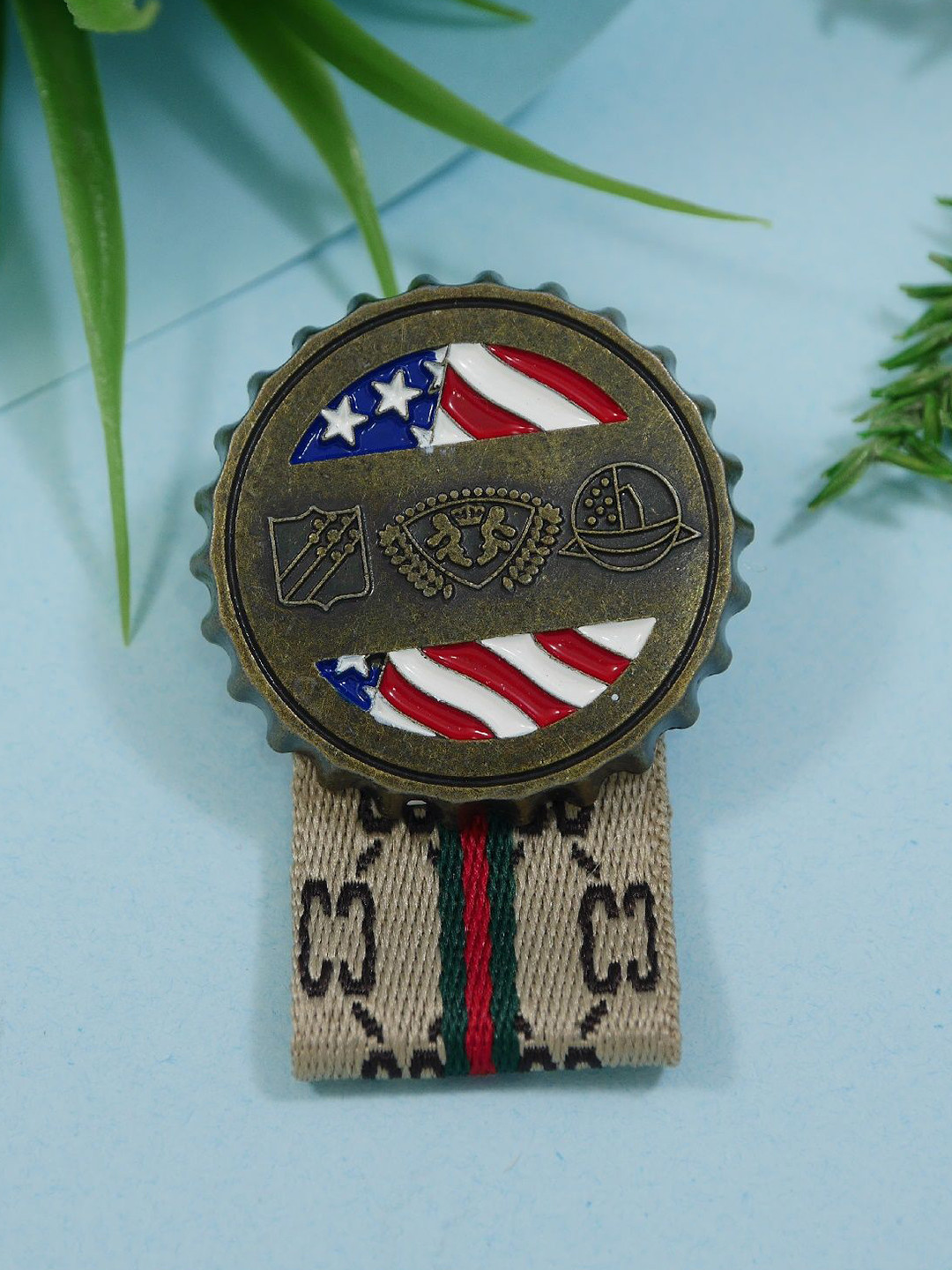 ADORN Unisex Vintage Military Statement Brooch