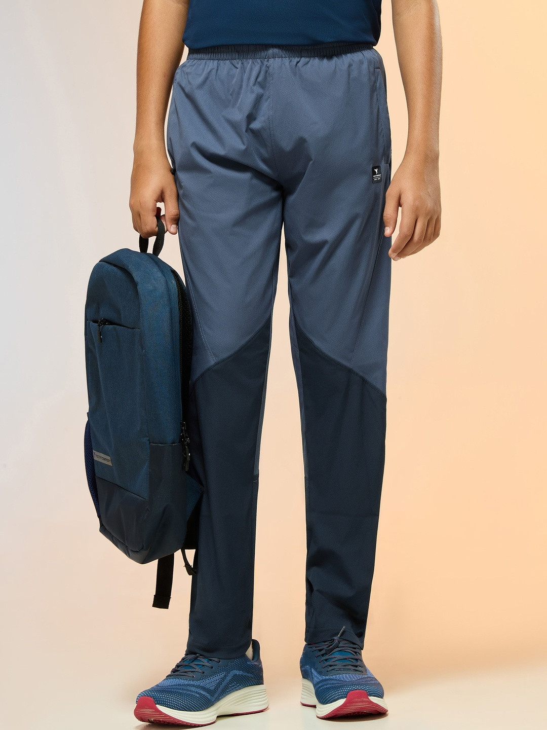 Technosport AW'25 Boys Colourblocked Slim Fit TS Lytra Rapid-Dry Track Pant
