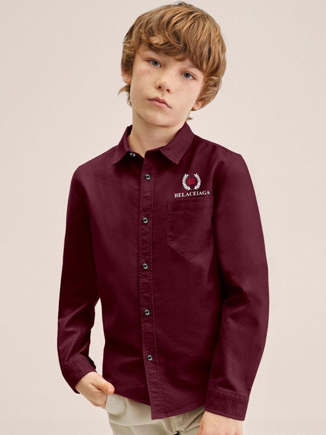 Hikuj Boys Polycotton Casual Regular Fit Shirt