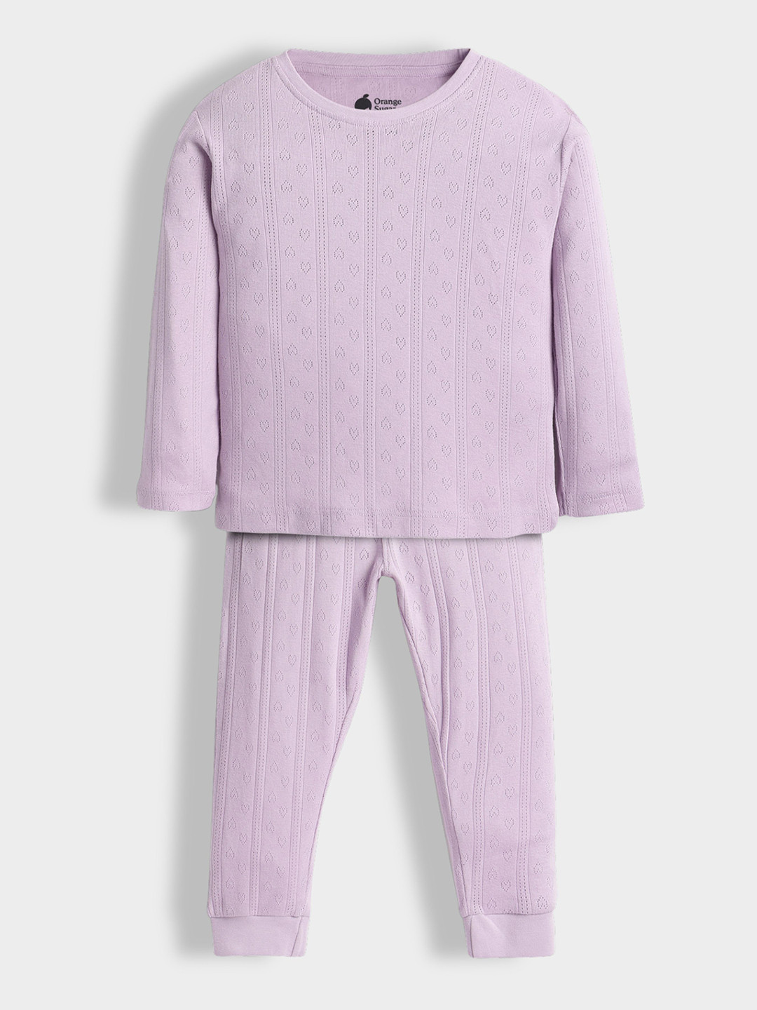 Orange Sugar Kids Striped Long Sleeves Pure Cotton T-shirt With Joggers