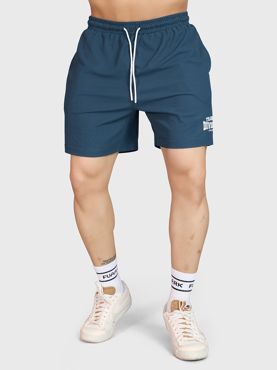 FUAARK Men Regular Fit 2-Way Stretch Training or Gym Sports Shorts