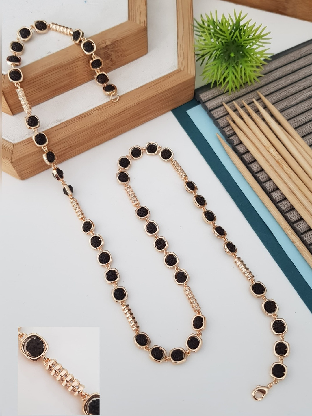 JKL Jewelry Men Brass Rose Gold-Plated Chain