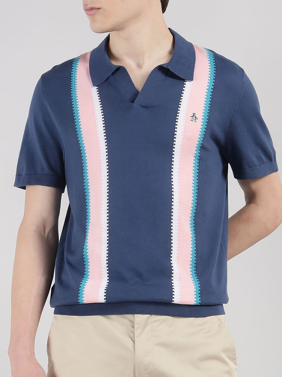 Original Penguin Men Striped Casual T-Shirt