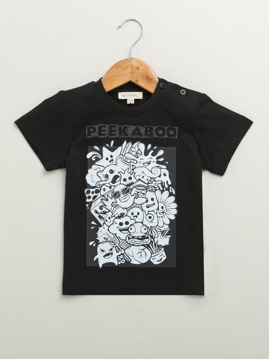 Sweetlime By AS Kids Graphic Printed Round Neck Cotton T-shirt