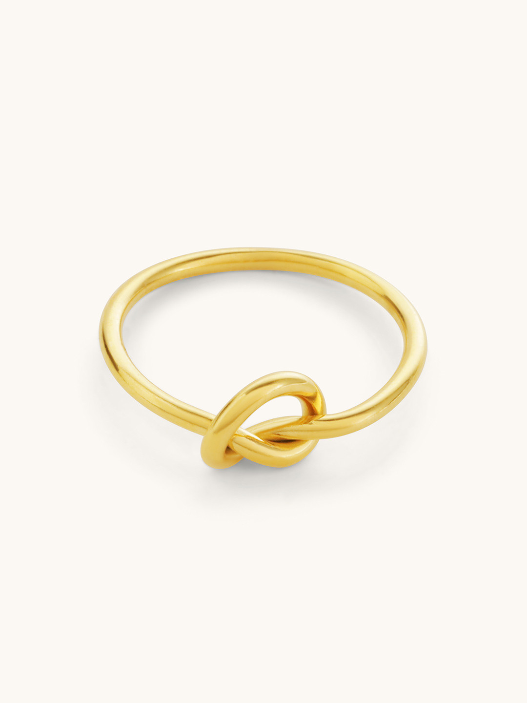 Elinor Jewels 18K Gold Plated Love Knot Promise Finger Ring