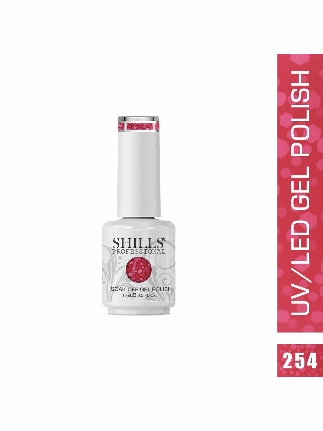 shills professional Snowflakes Gel Nail Polish- 15 ml - 254