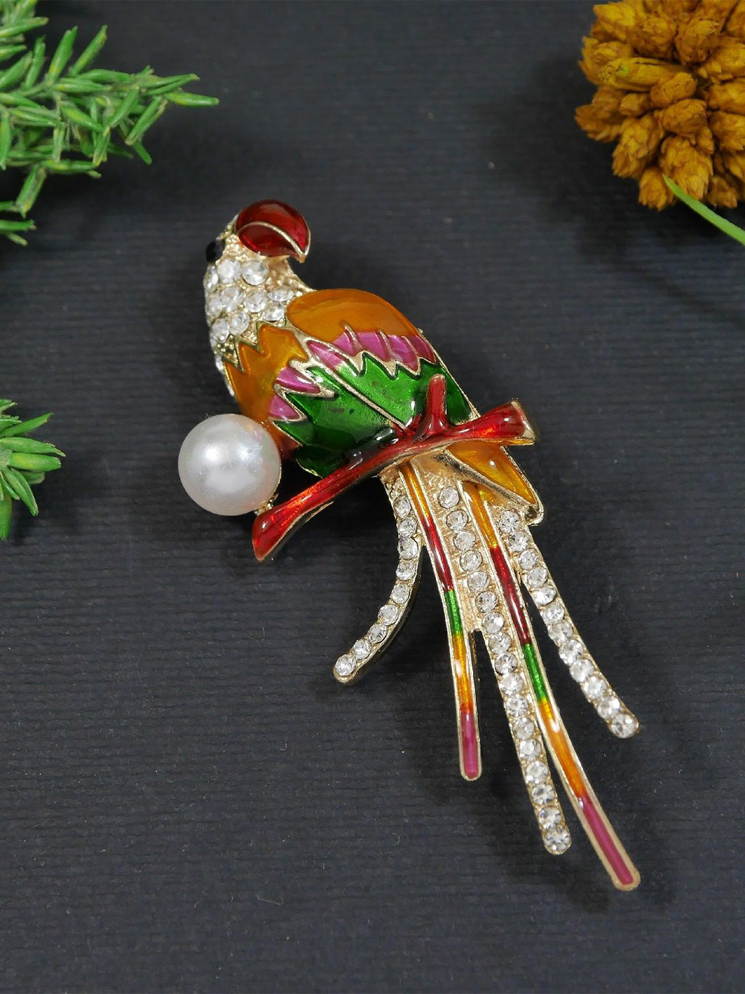 ADORN Unisex Parrot Statement Brooch