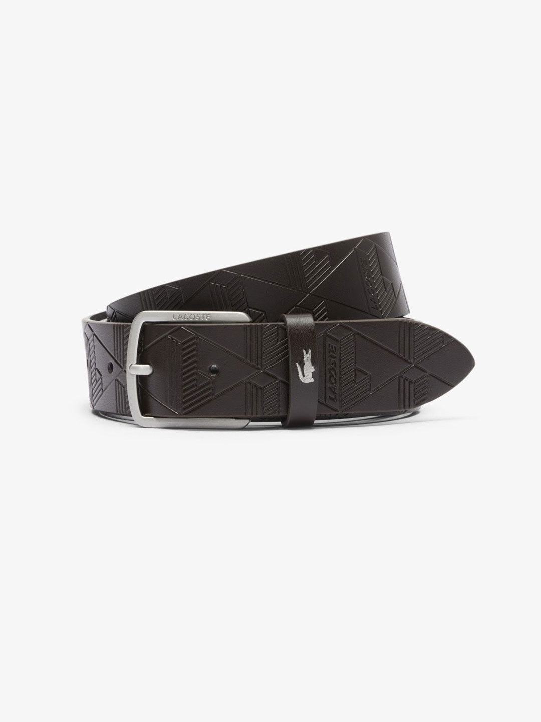 Lacoste Men Textured Leather Belt