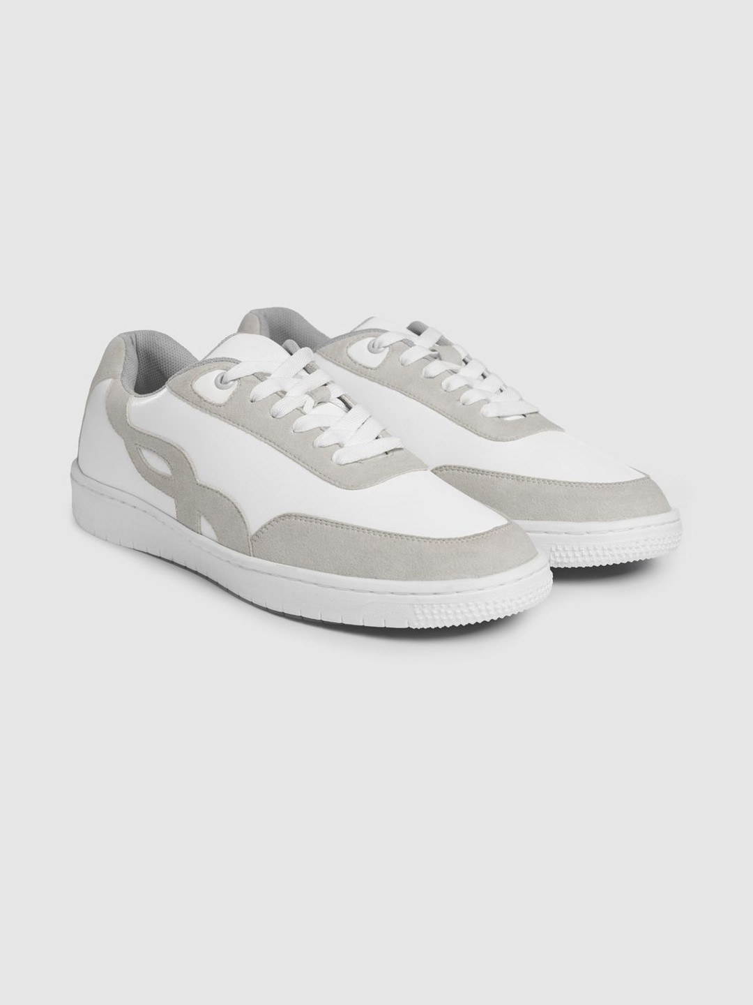 Ethik Bridge White Vegan Textured Casual Sneakers