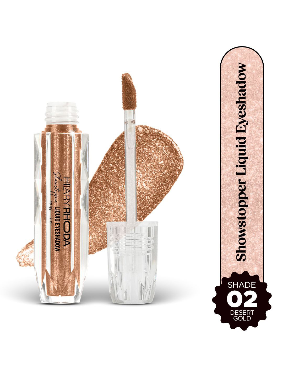 Hilary Rhoda Liquid Shimmer Eyeshadow - 2 ml - Desert Gold - 02