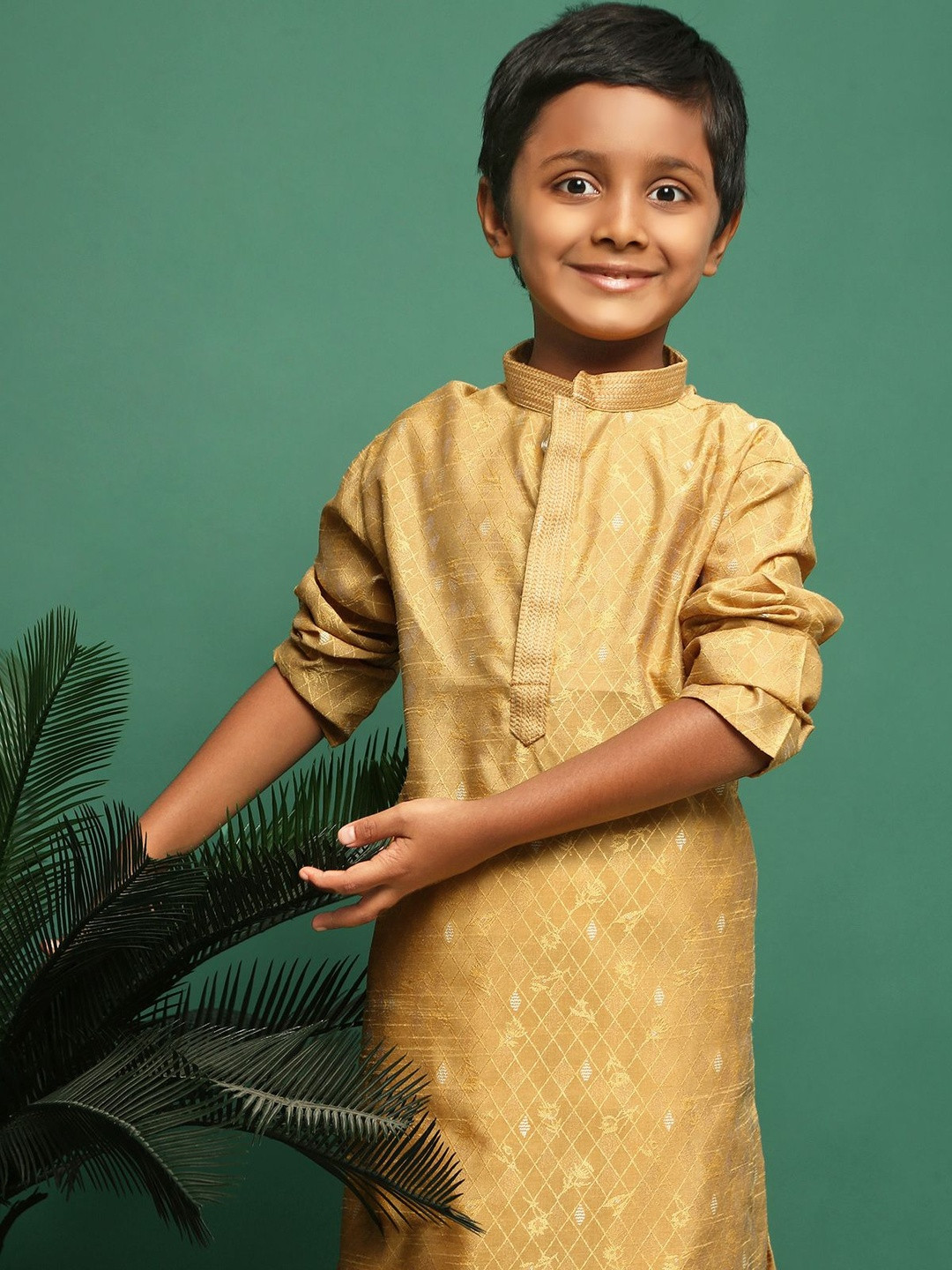 Sangria Boys Pack of 2 Pieces Silk Blend Kurta with Salwar