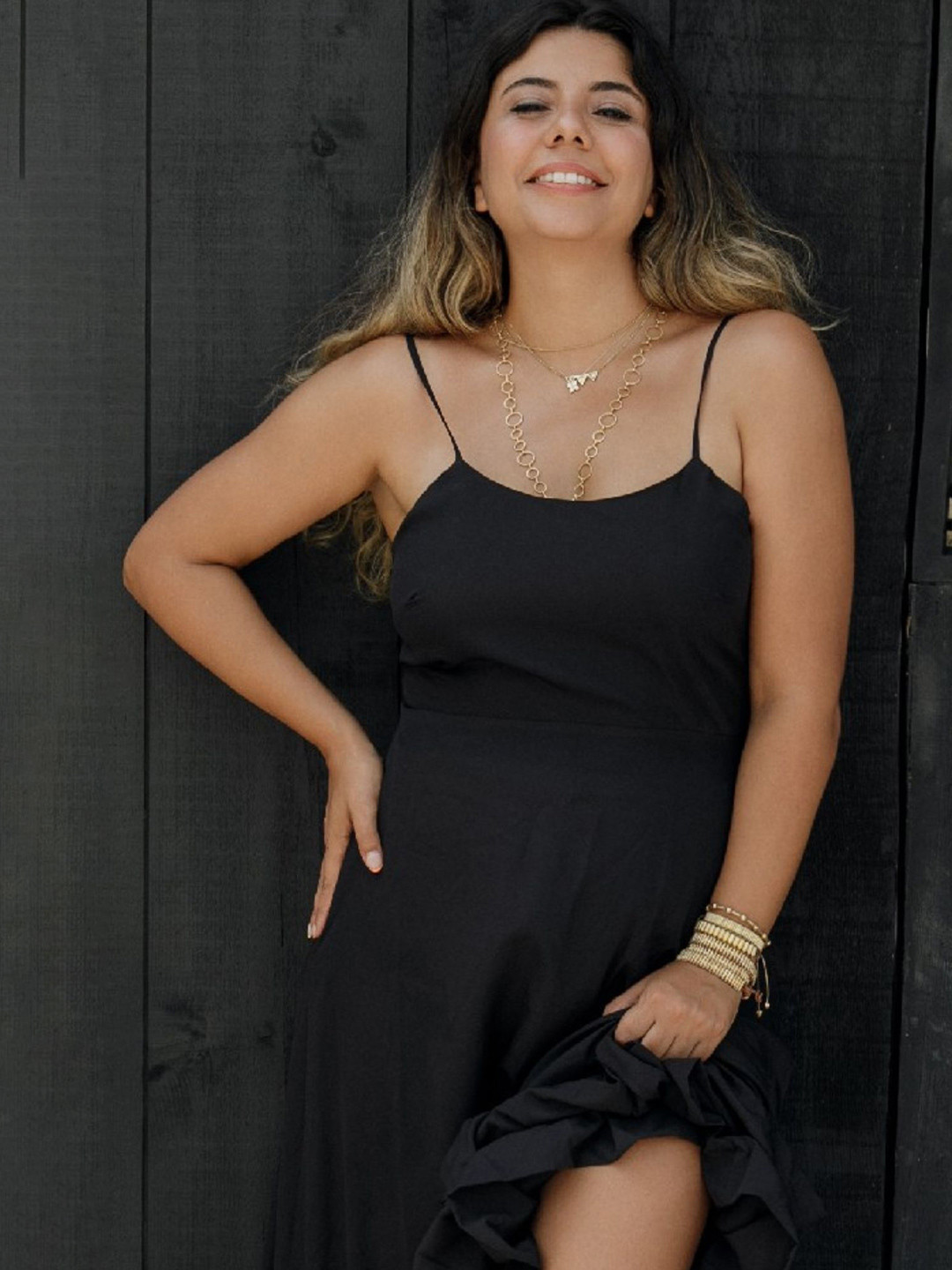 Aurevie Women Solid Flared Hemline Maxi Dress