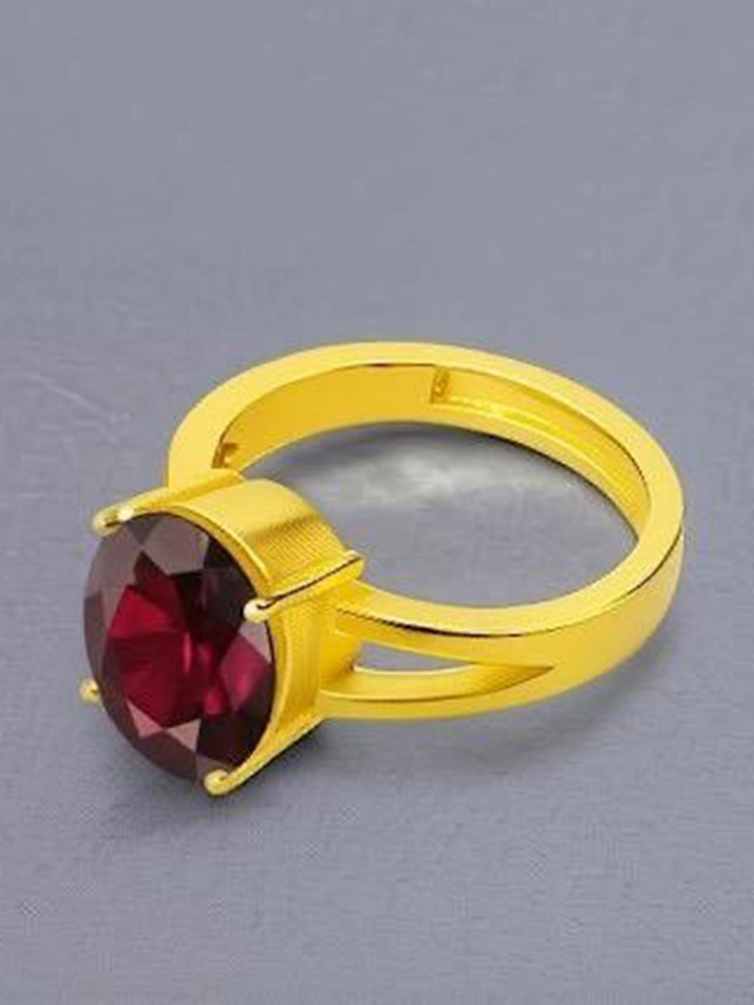 MISSILE Gold-Plated Artificial Stones Studded Ring