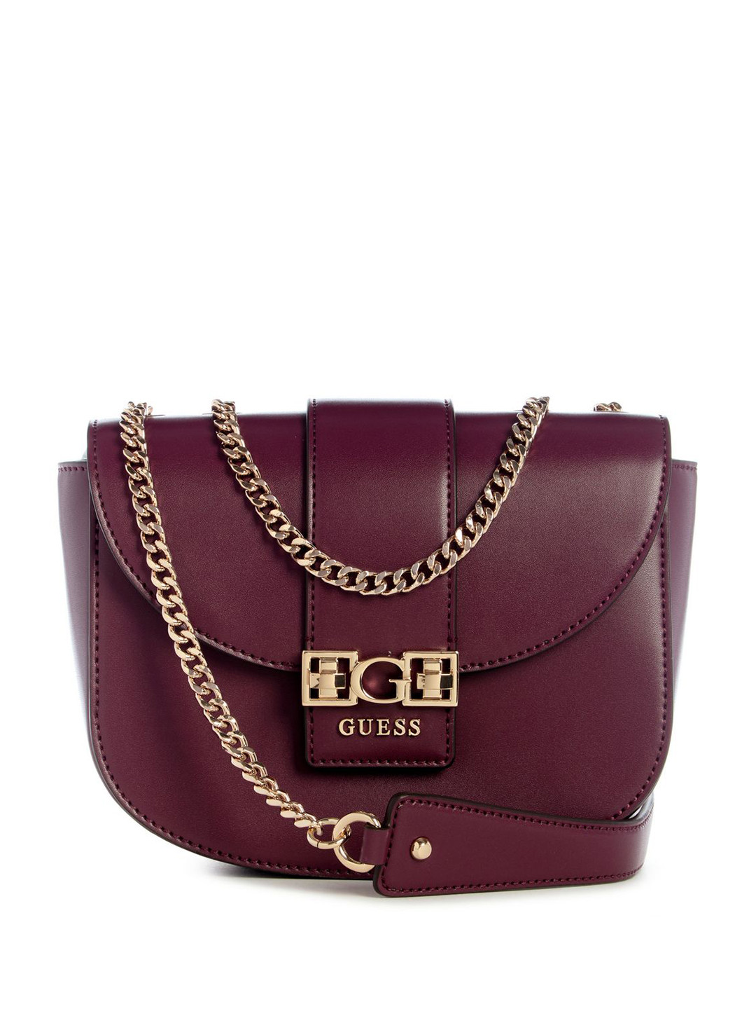 GUESS Convertible Solid Structured Sling Bag