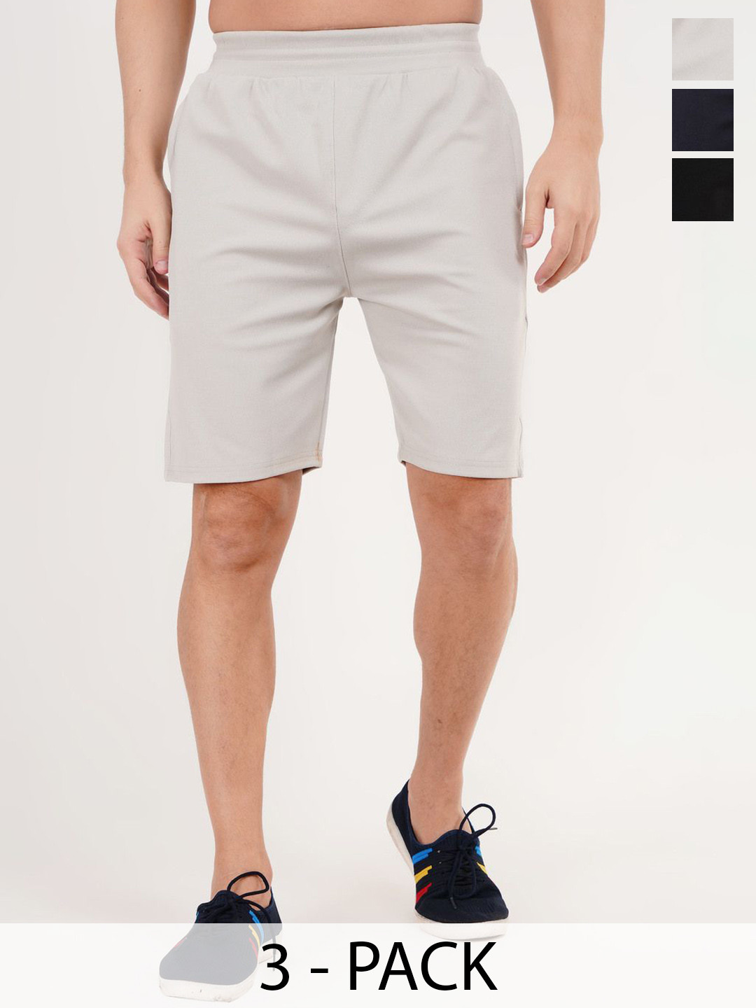 BTMZ Men Pack Of 3 Regular Fit Outdoor Shorts