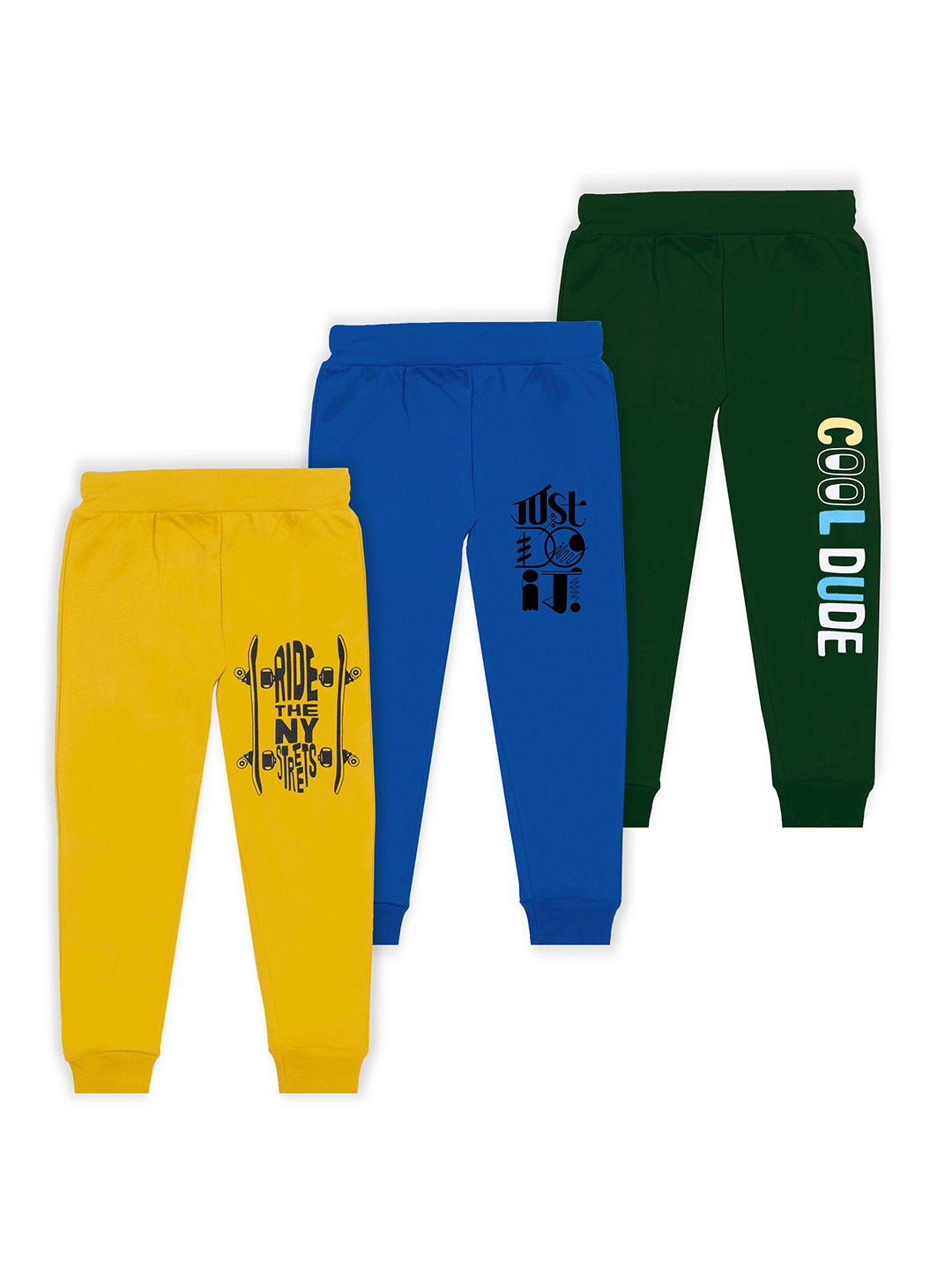 J&JP Boys Pack of 3 Cotton Joggers