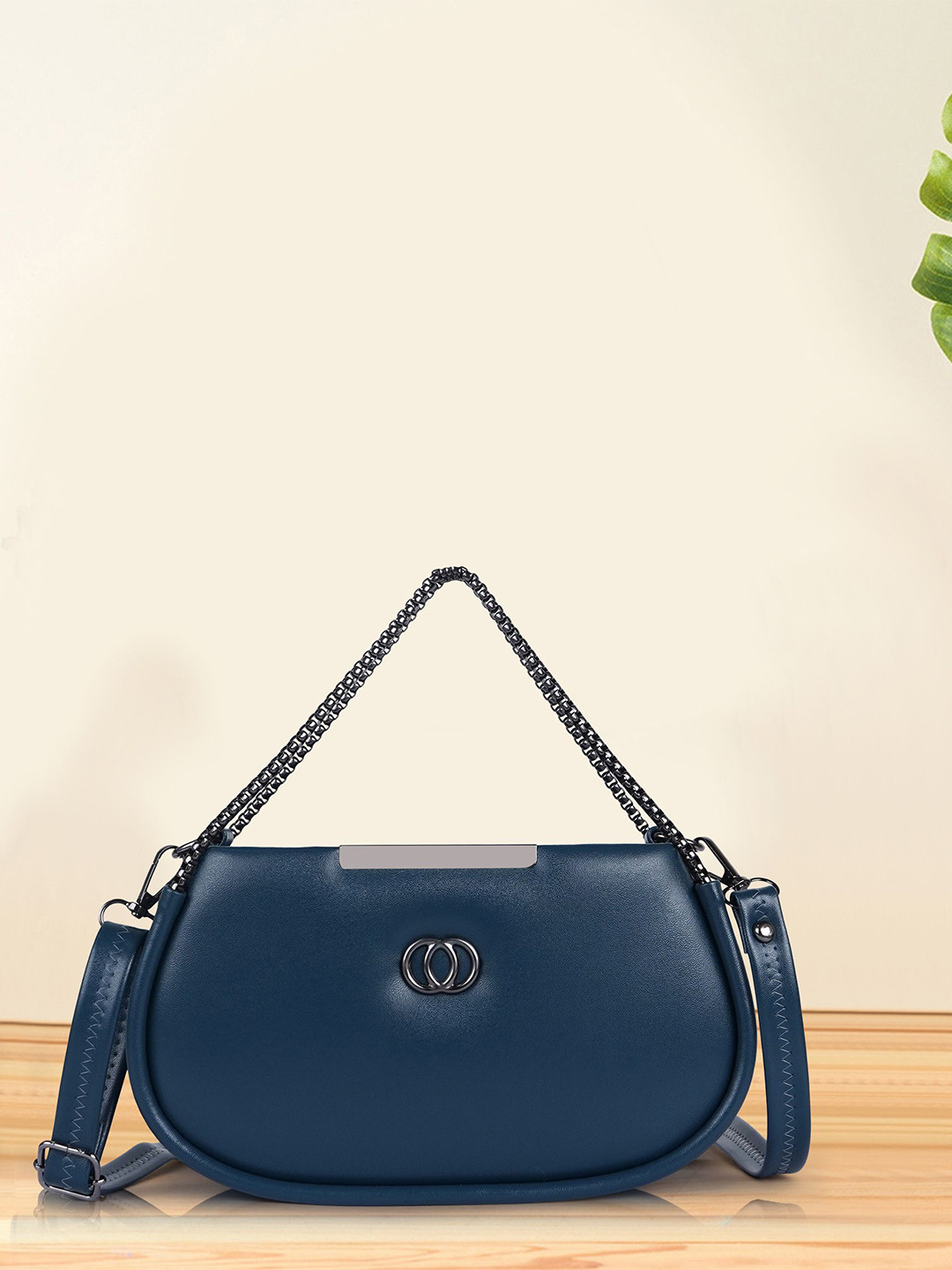 GRAADA Women Solid Half Moon Sling Bag