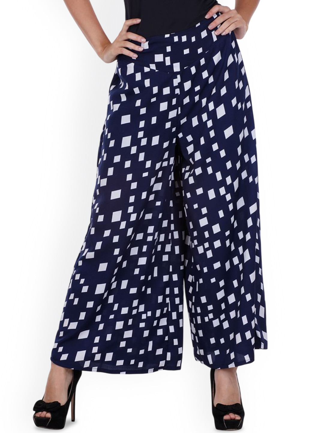 Deewa Women Printed Relaxed Easy Wash Anti Fit Trousers