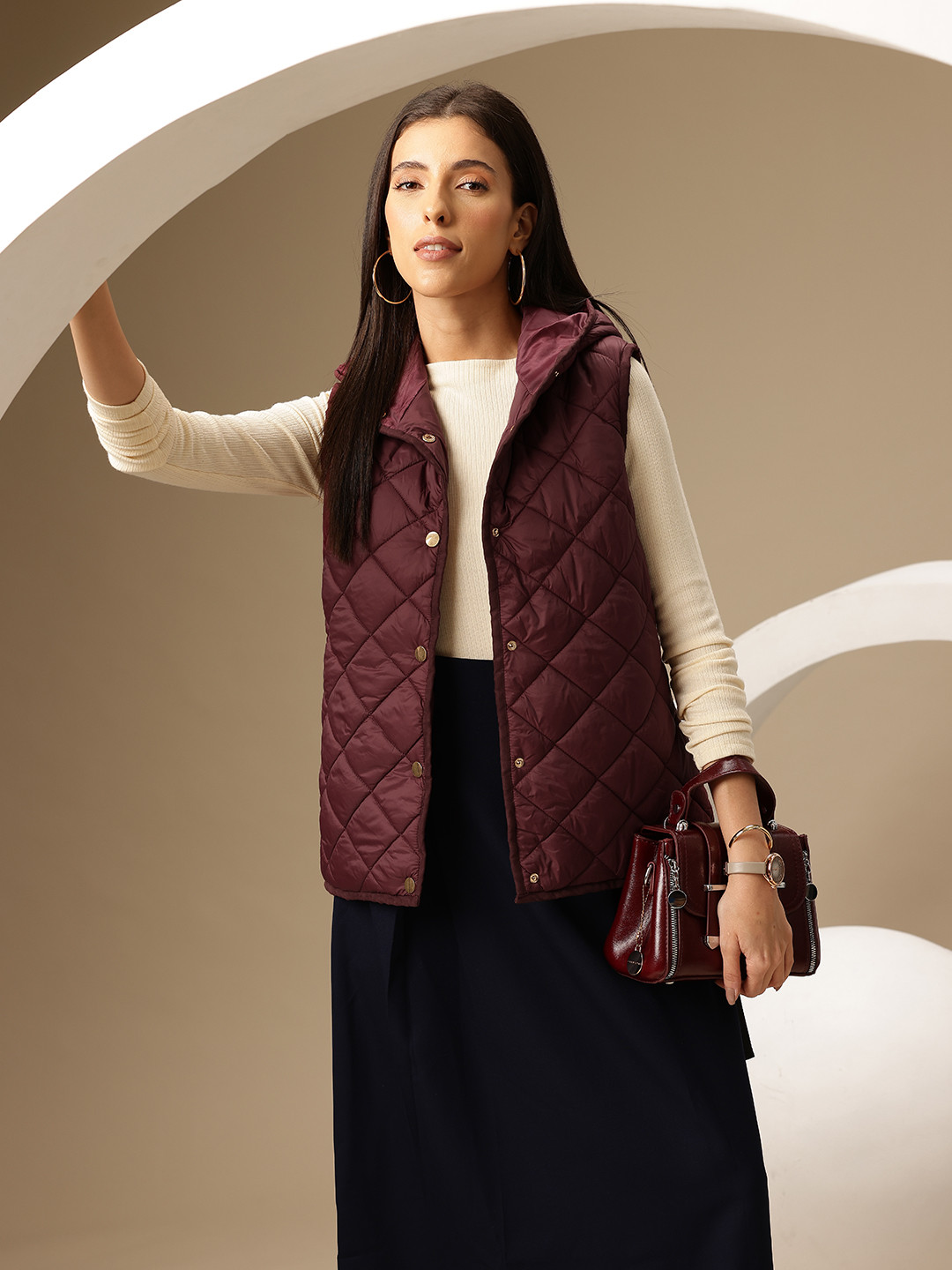 Chemistry Hooded Quilted Gilet