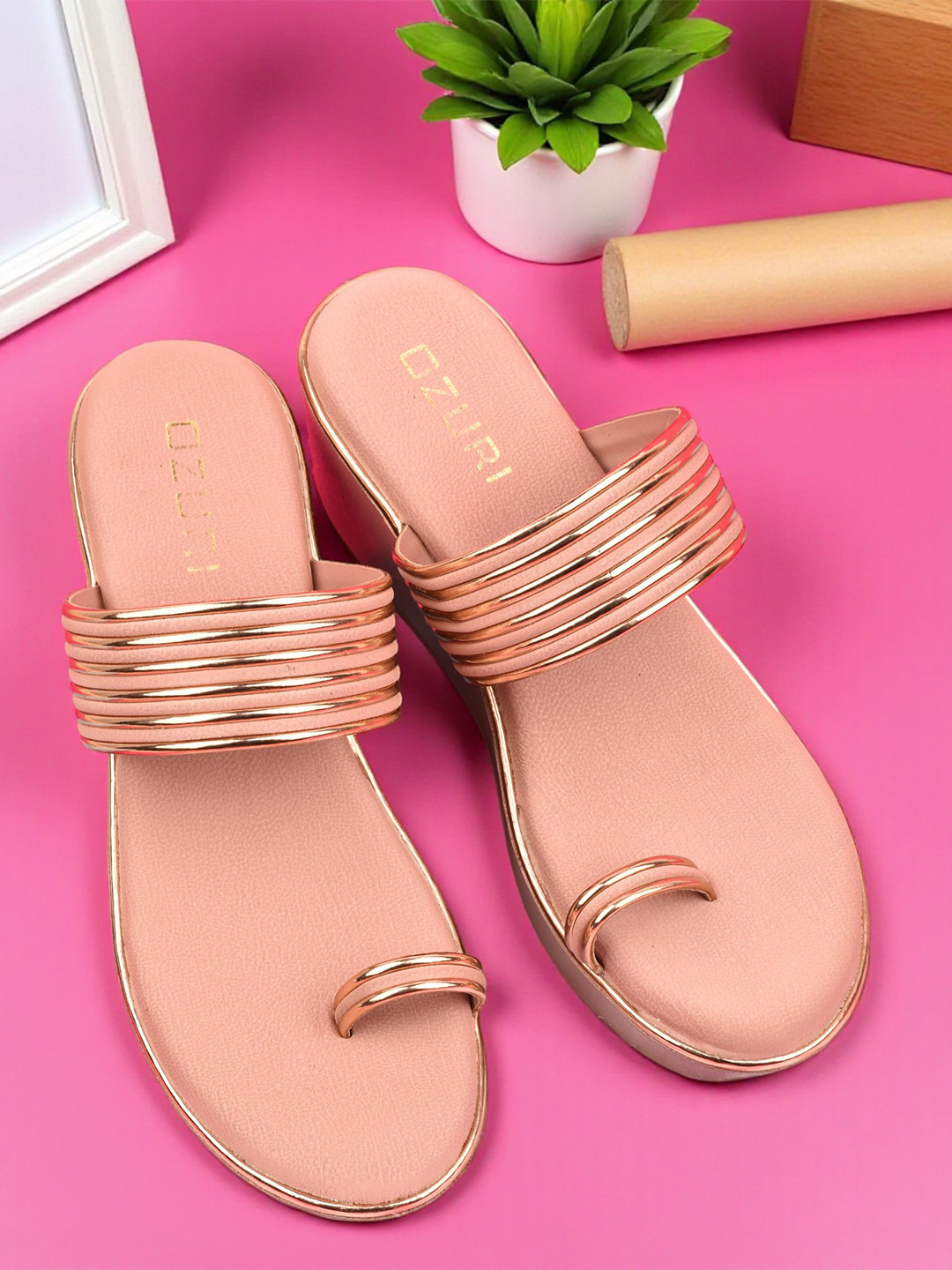 Ozuri 11896 Embellished Party Wedge Sandals