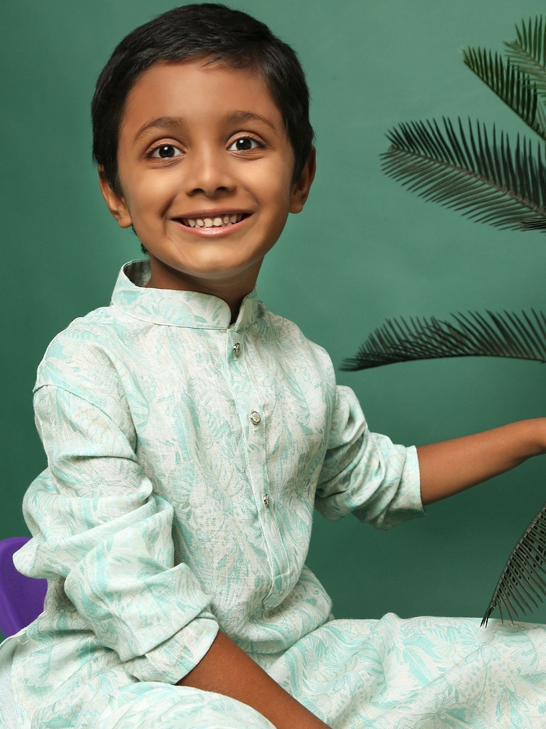 Sangria Boys Pack of 2 Pieces Silk Blend Kurta with Salwar