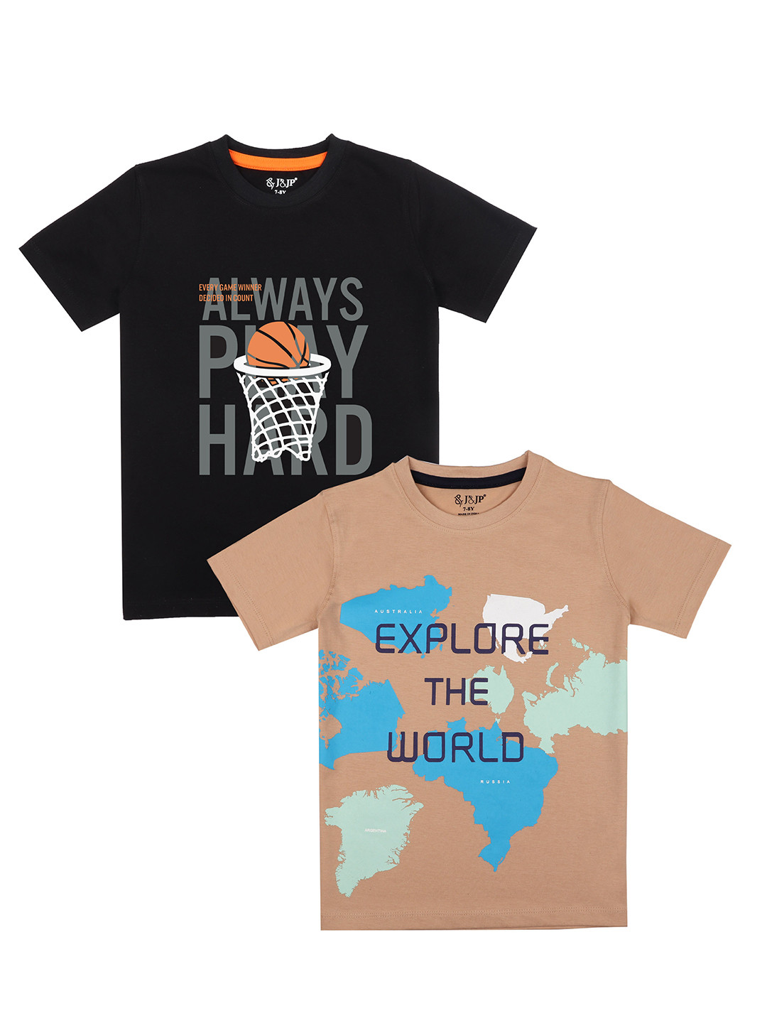 J&JP Boys 2 Printed Applique T-shirt