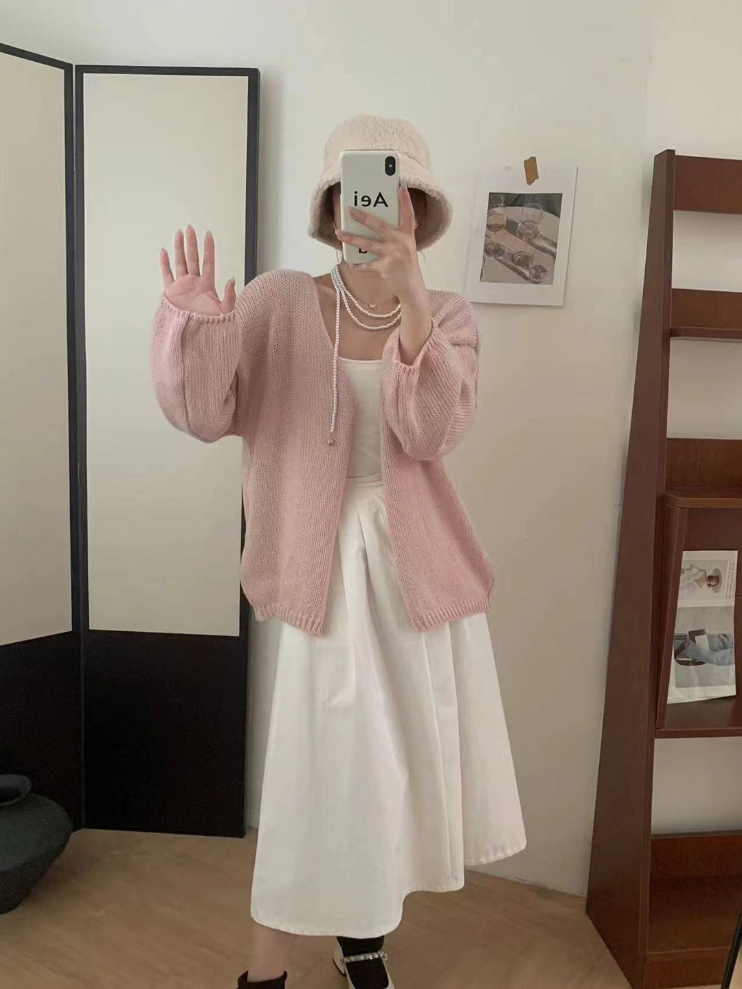 StyleCast Men Ribbed Self Design V-Neck Long Sleeve Front-Open Sweater