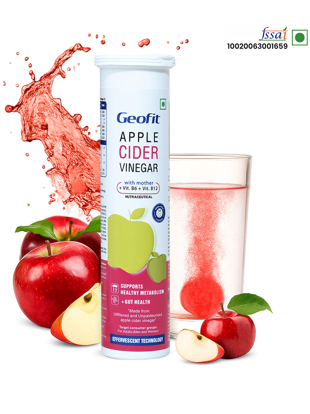 Geofit Apple Cider Vinegar Tube Tablets - 15 Tablets