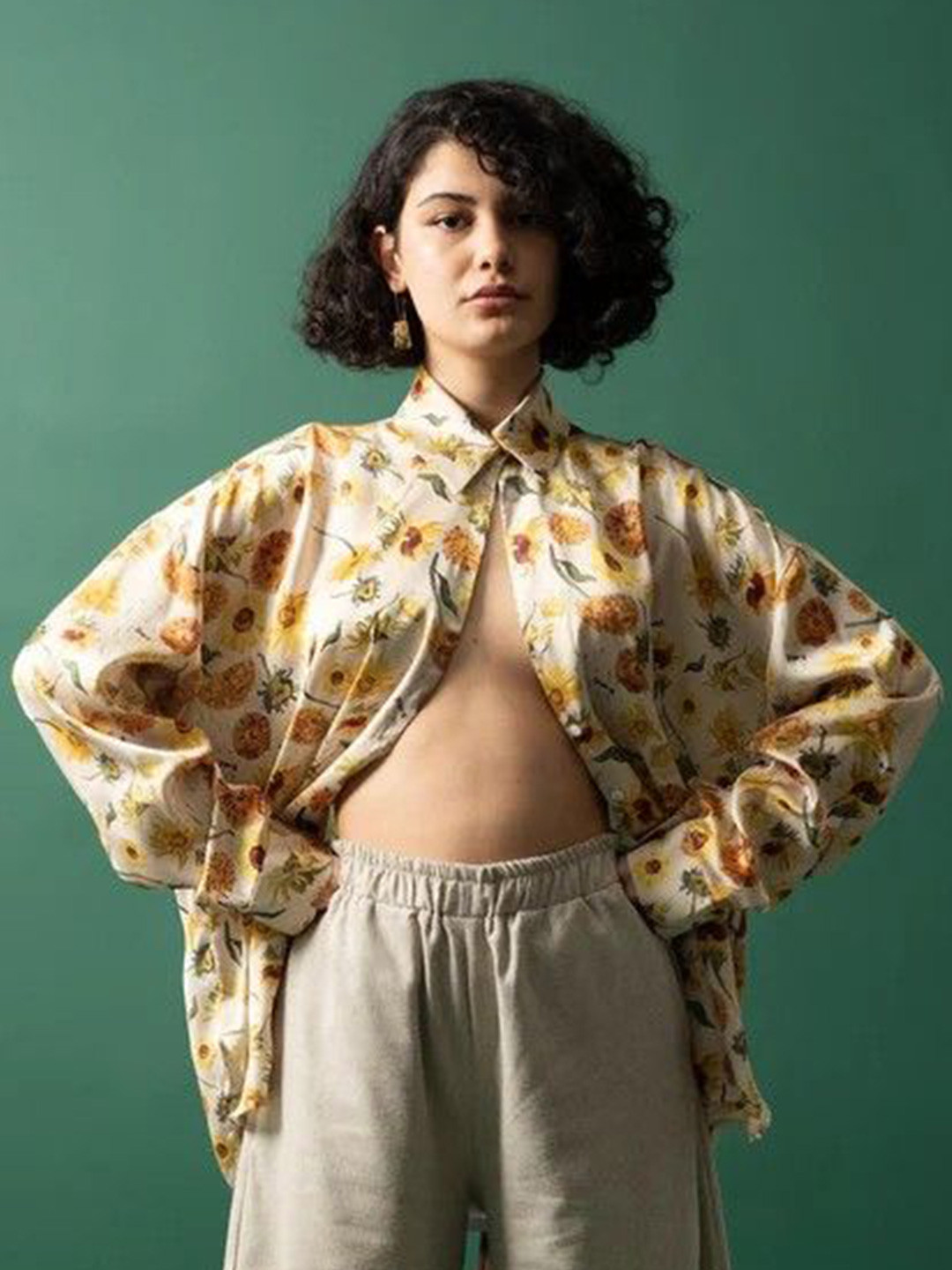 MARQUISA Women Floral Printed Shirt Style Top