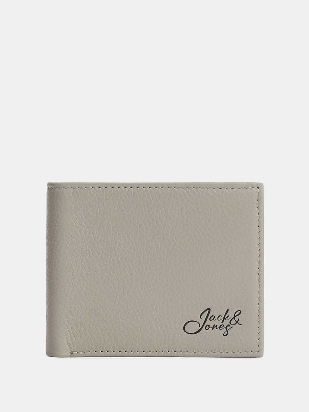 Jack & Jones Men Brand Logo Leather Detachable Flap Two Fold Wallet
