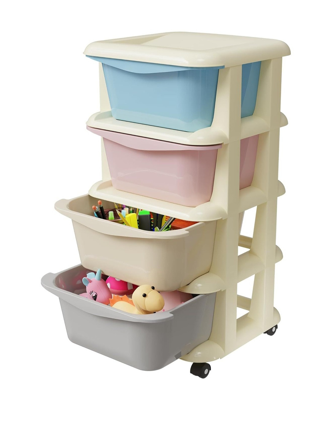 TEX-RO Modular Plastic 4 Layer Drawer