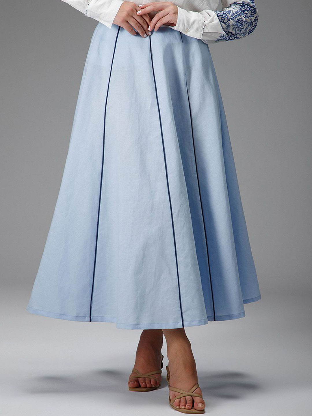 B77 SKYE Women Flared Maxi Skirt