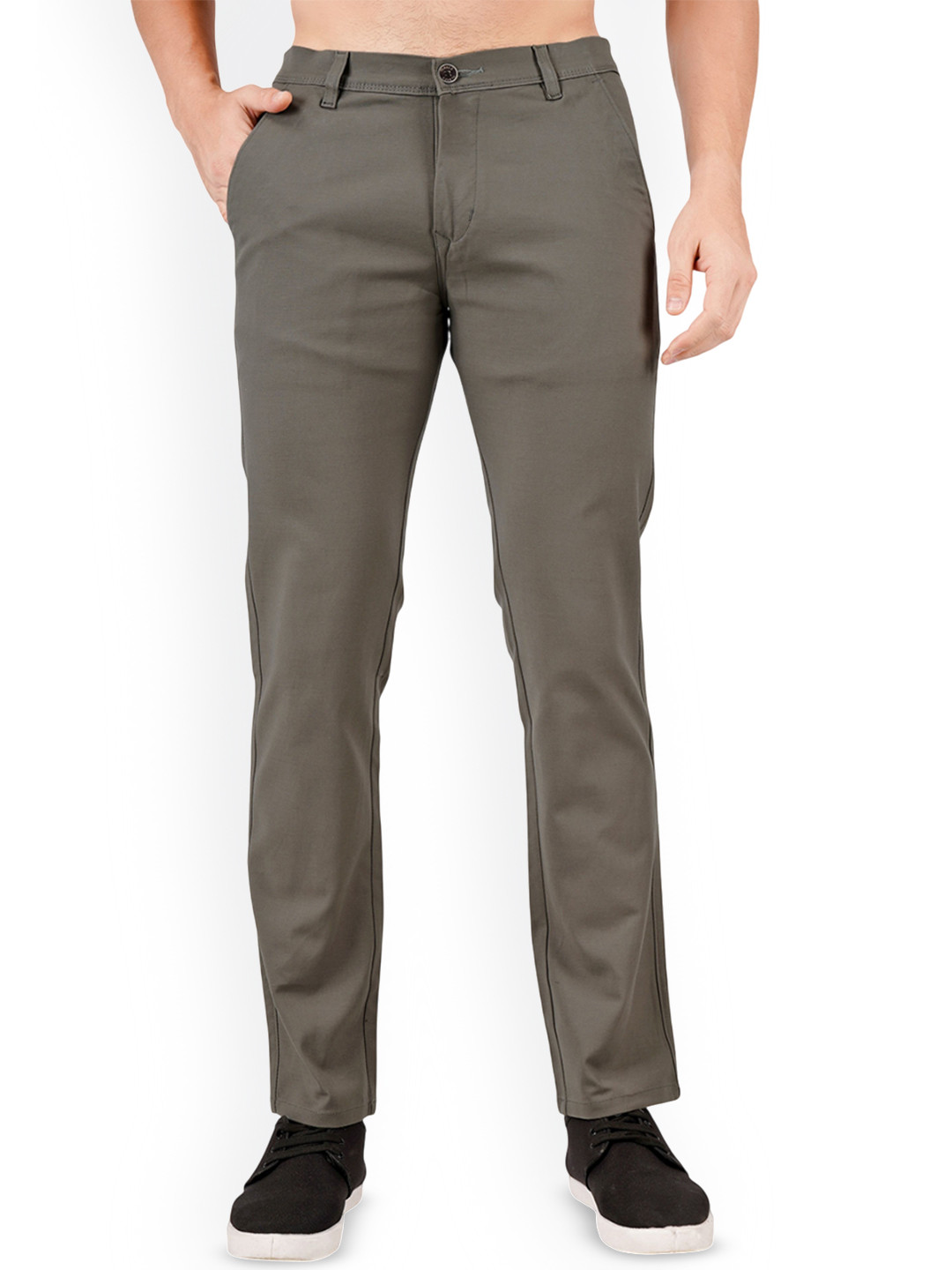 FLAKED Men Slim Fit Mid-Rise Cotton Chinos