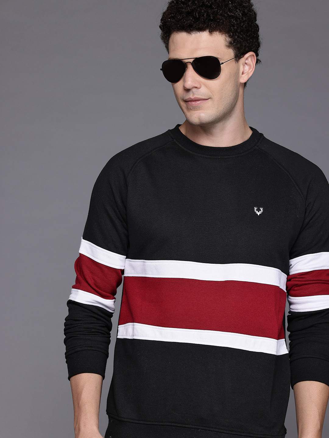 Allen Solly Paneled Colourblocked Sweatshirt