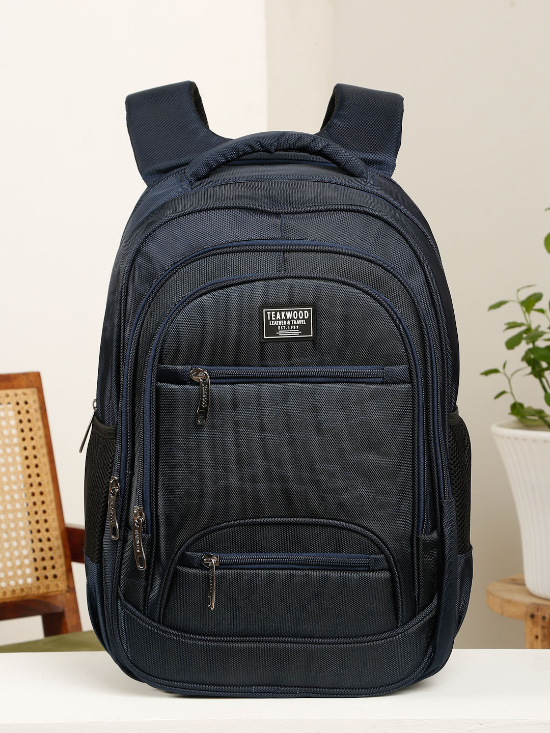 Teakwood Leathers Men 15 Inch Laptop Backpack with Hip Strap