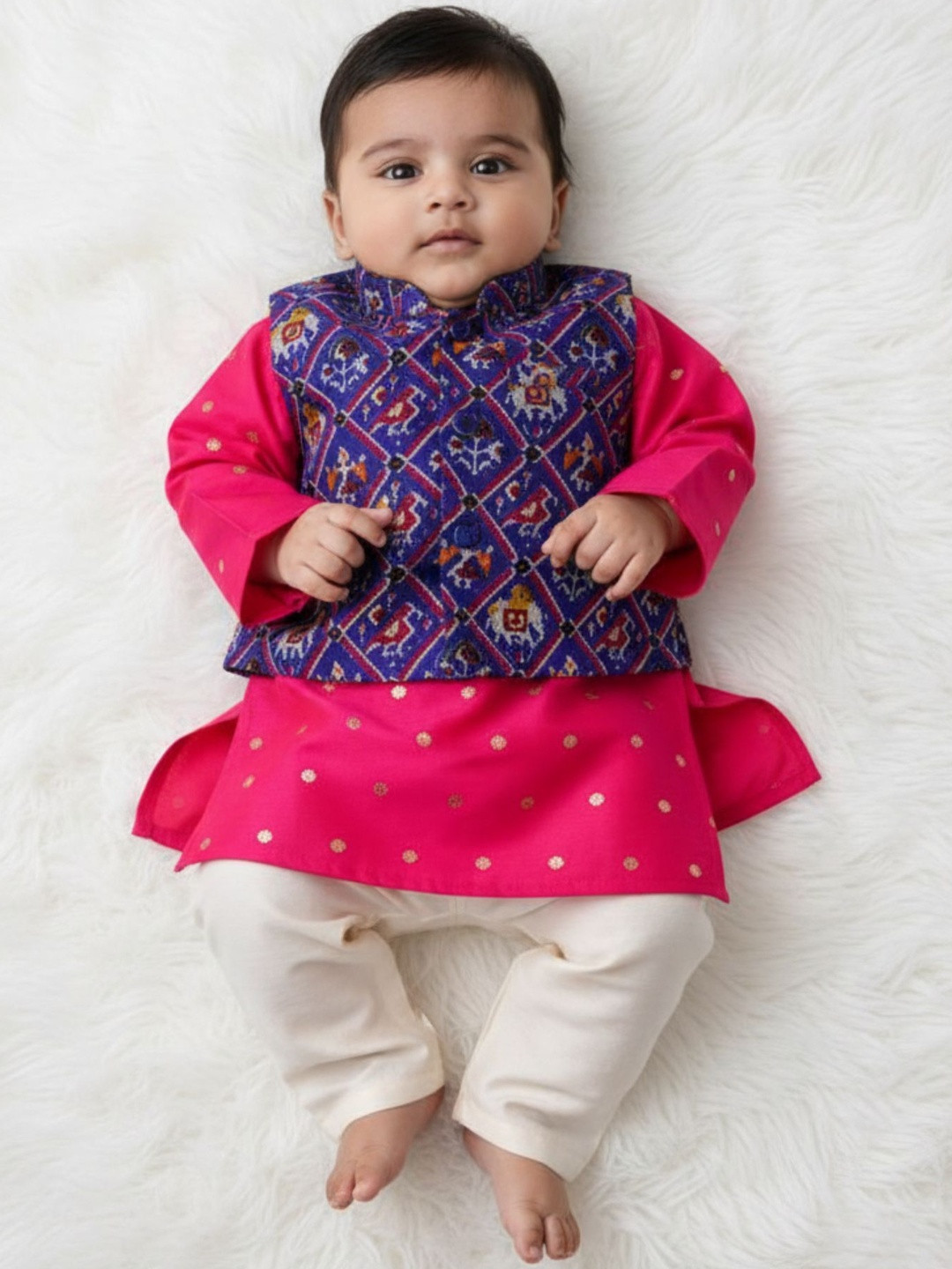 Sangria Pink Zari Kurta Pyjama Set