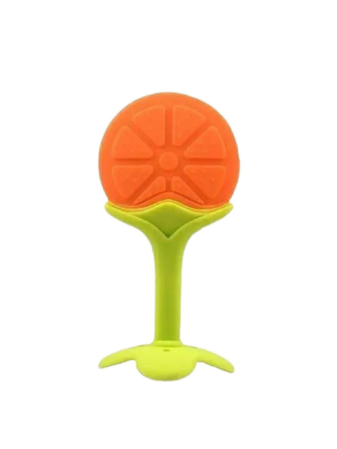 Kalra Magic Orange-Coloured & Green Fruit Shape Baby Teether