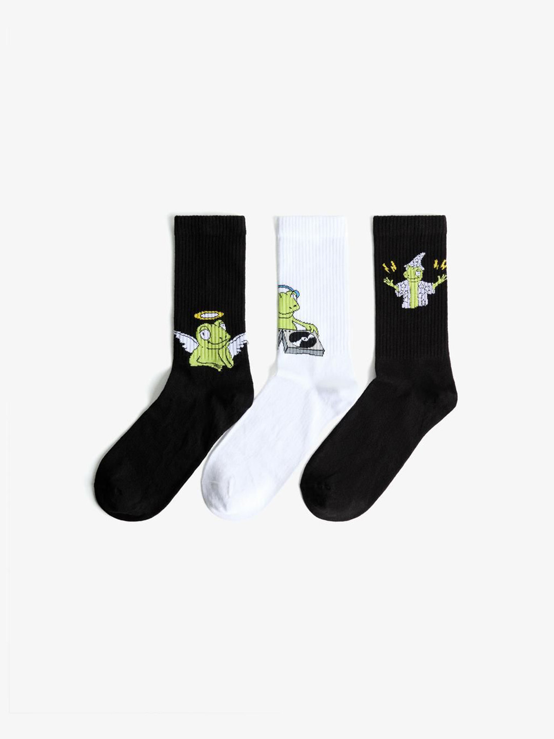 Bershka 3-Pack Of Printed Socks