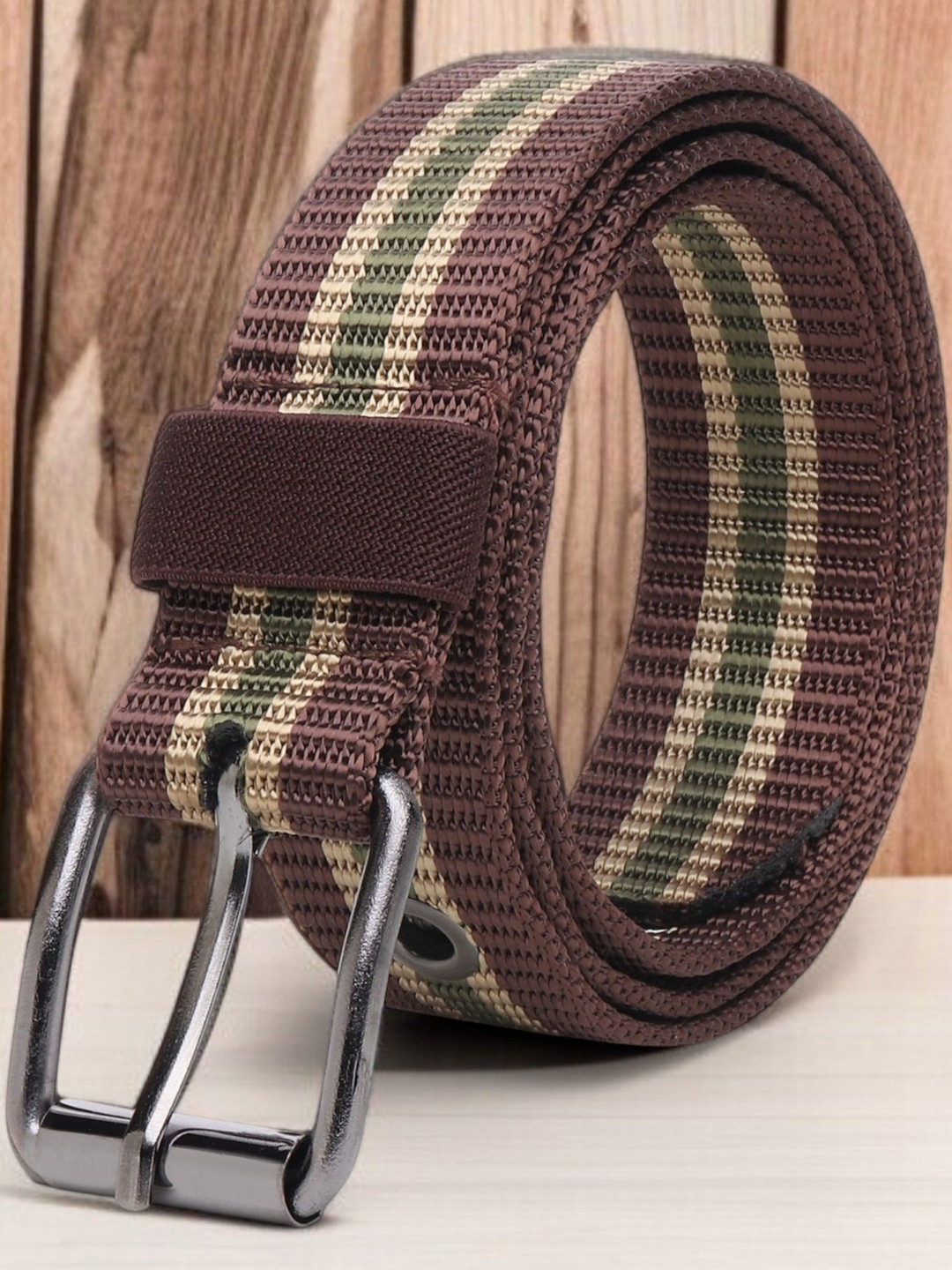 Roadster Men Brown Solid Textured Formal Belt