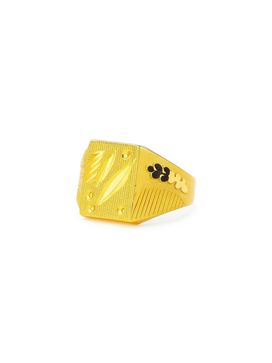 DK CLUB Men Gold-Plated Brass Ring