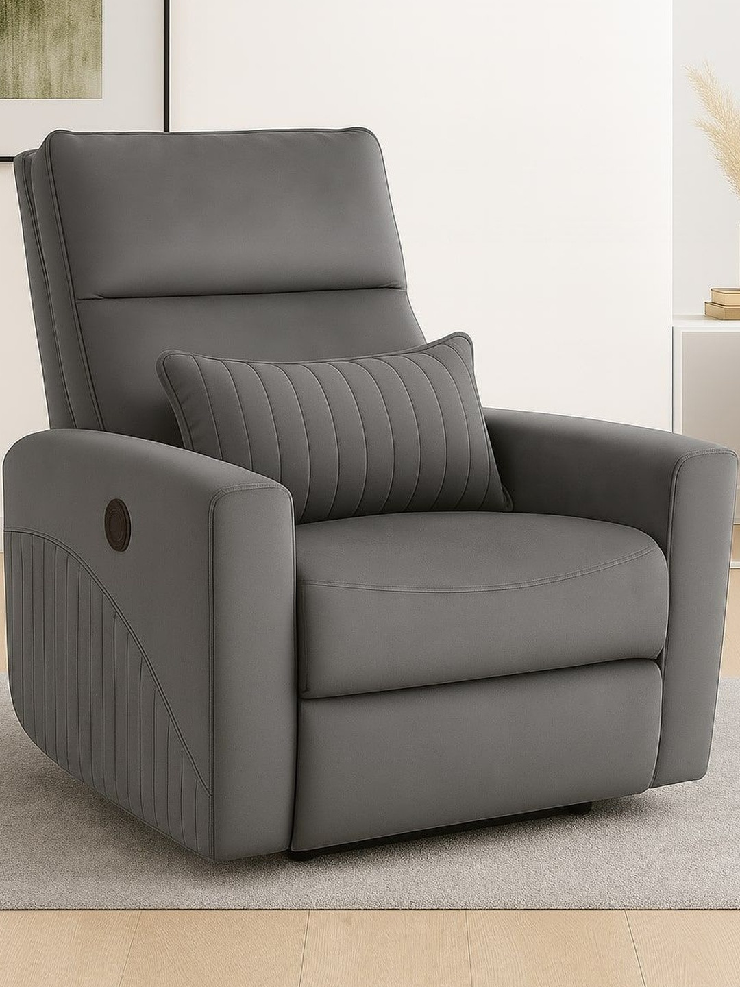 SOLIS Royale - The Desired Comfort Grey Motorized Recliner Sofa