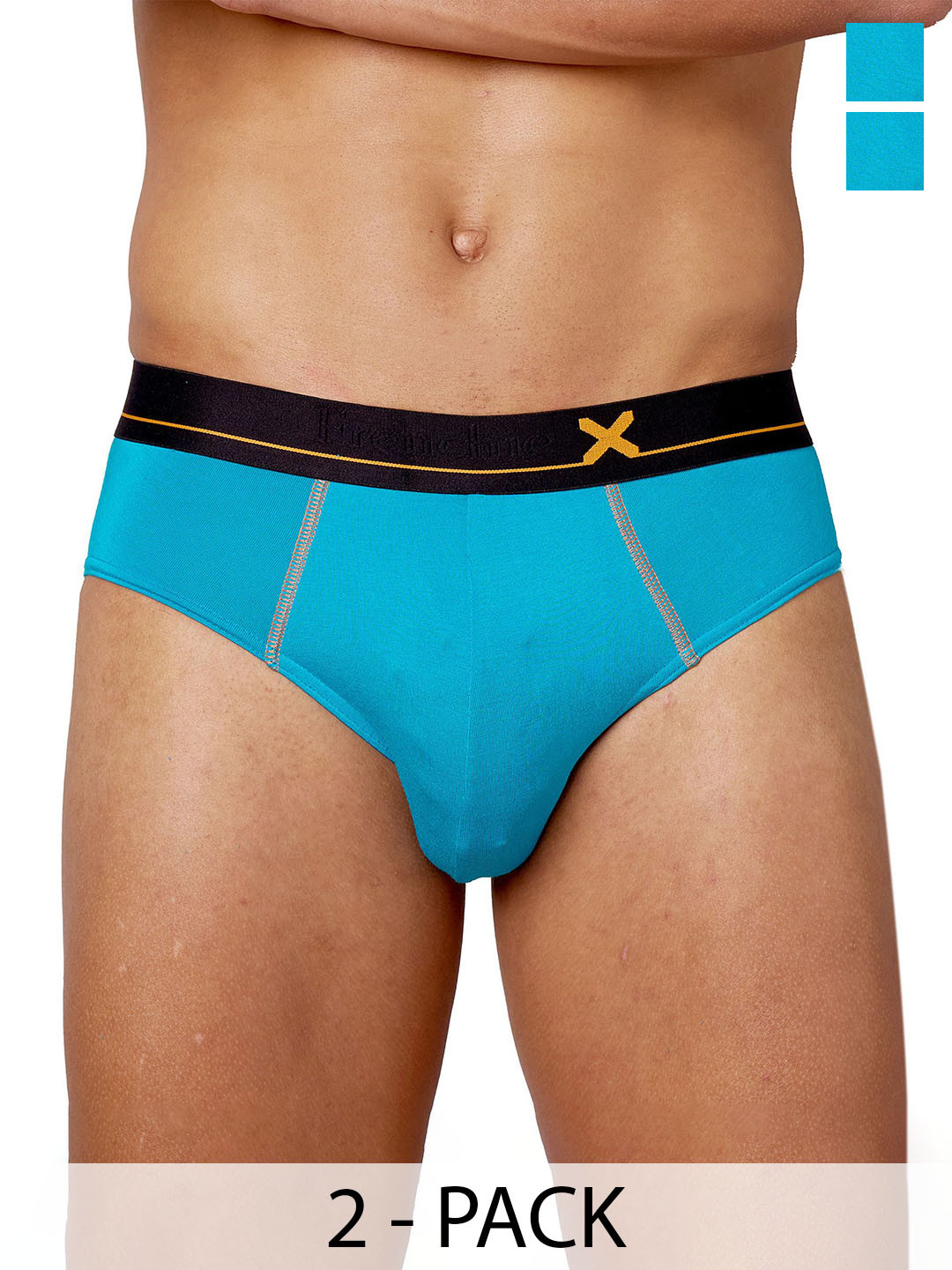 FRENCHIE Drip Men Pack Of 2 Low-Rise Anti Bacterial Briefs FR-MI-BF-DRIP-1X5-CBBLU-S-PO2