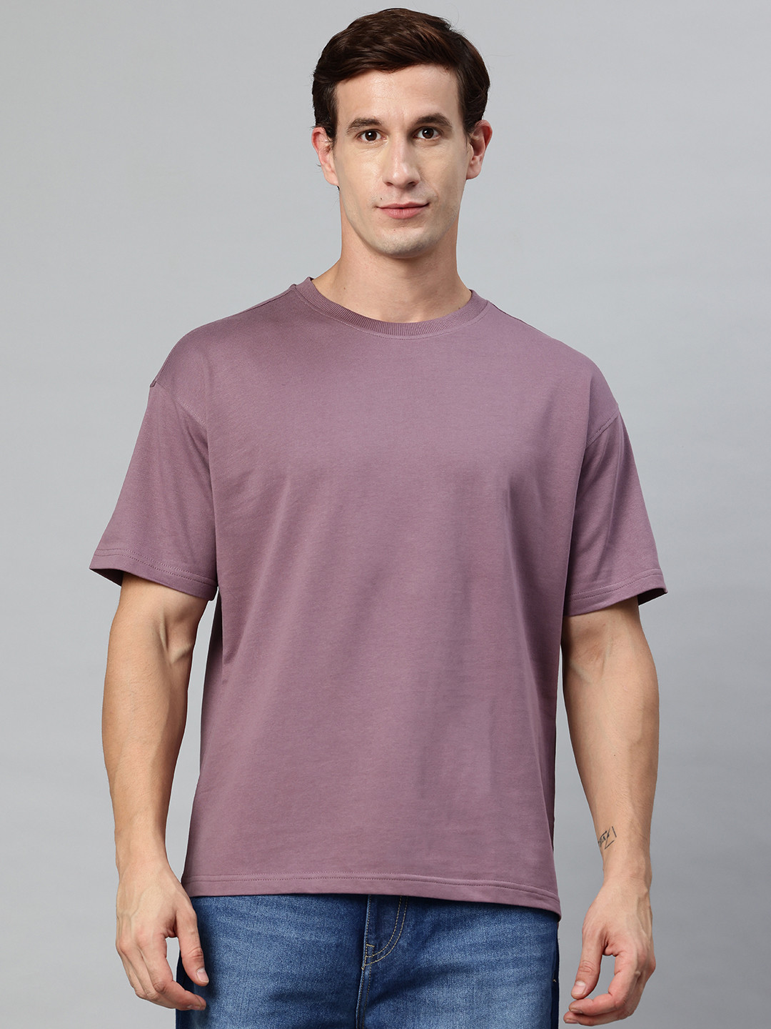 The souled store Oversized Drop Shoulder Pure Cotton T-Shirt