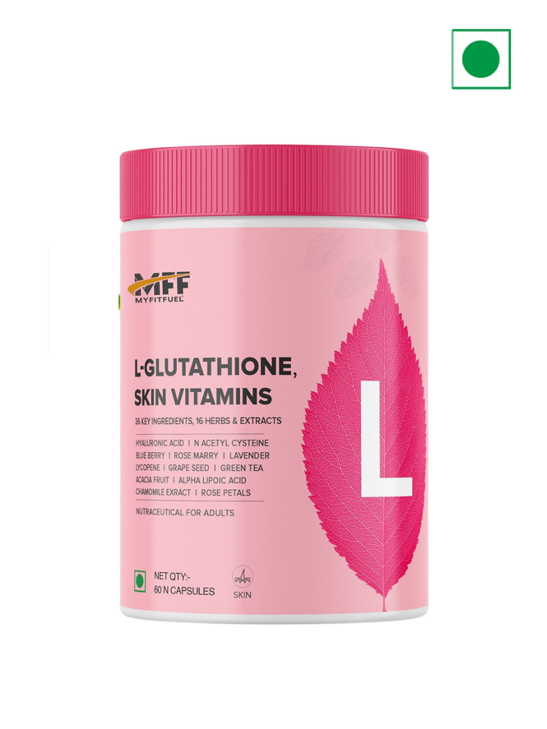 MyFitFuel L-Glutathione Skin Health Vitamins - 60 Capsules